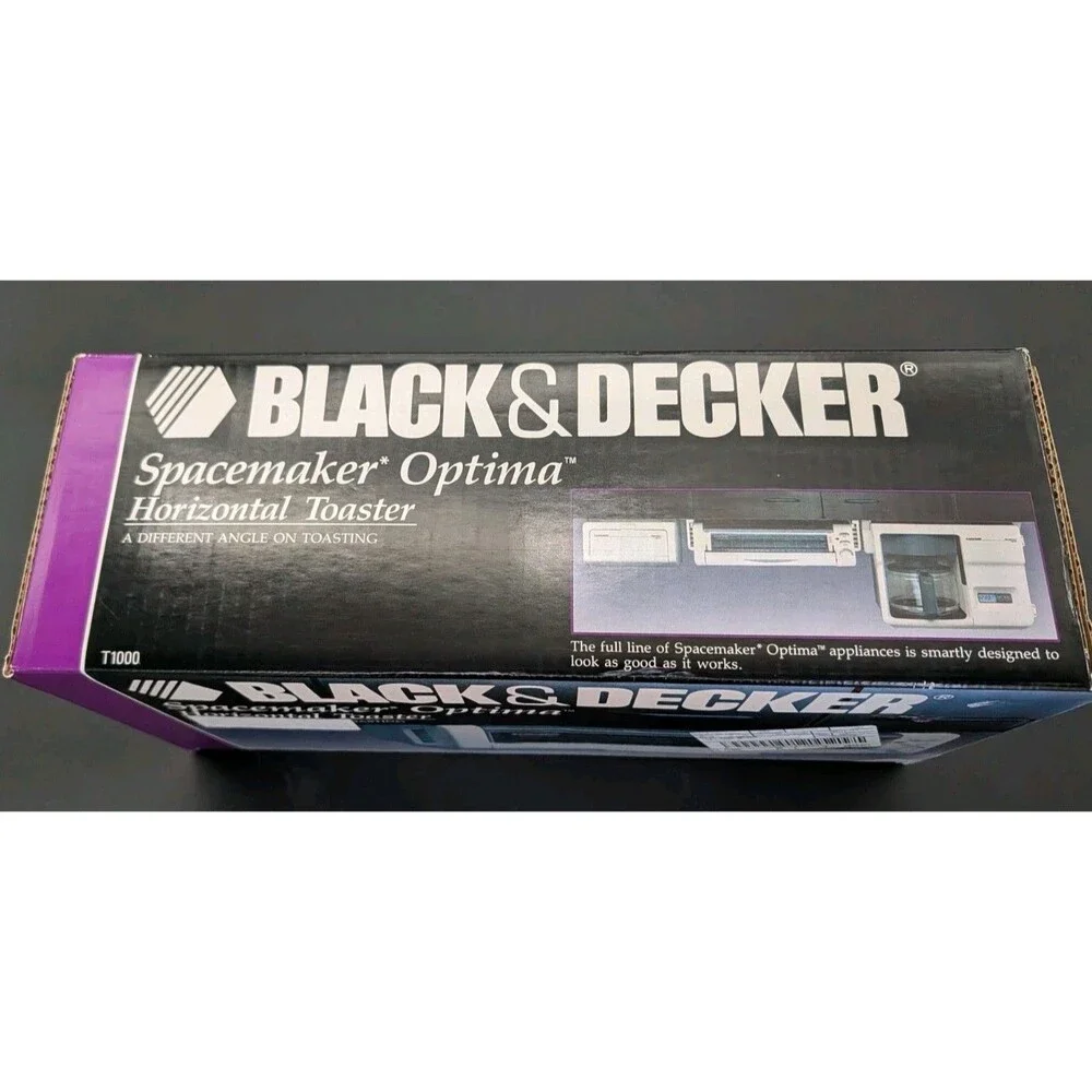 Black & Decker Spacemaker Optima Horizontal Toaster T1000 Under the Cabinet NEW